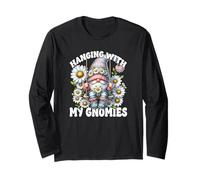 Floral Spring Must Haves With Daisy Flowers Gardening Gnome Maglia a Manica