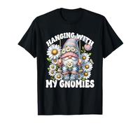 Floral Spring Must Haves With Daisy Flowers Gardening Gnome Maglietta