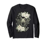 Floral Stag Beetle Celestial And Roses Maglia a Manica