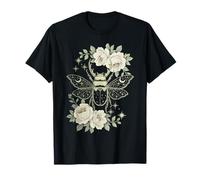 Floral Stag Beetle Celestial And Roses Maglietta