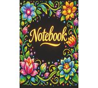 Floral Stained Glass Notebook: College Ruled, 6" x 9", 1 Subject, 200 Pages (100 Sheets), Glossy Cover