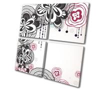 Floral Stencil Nature MULTI TELA parete arte foto stampa