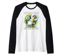 Floral Summer Gnome For Garden Mom With Dandelion Wishes Maglia con Maniche Raglan