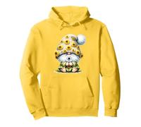 Floral Summer Gnome Make A Little Wish Dandelion Flower Felpa con Cappuccio