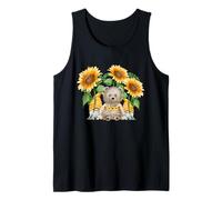 Floral Sunflower GNOME And Teddy BAER for Hippies And Summer Canotta