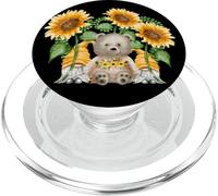 Floral Sunflower Gnome And Teddy Baer For Hippies And Summer PopSockets PopGrip per MagSafe