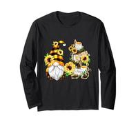 Floral Sunflower GNOME for Hippies And Gardener Hello Summer Maglia a Manica