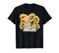 Floral Sunflower GNOME for Hippies And Spring Cute Gardener Maglietta