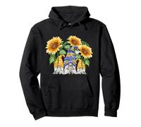 Floral Sunflower GNOME Love & Heart for Hippies And Gardener Felpa con Cappuccio