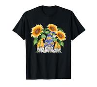 Floral Sunflower GNOME Love & Heart for Hippies And Gardener Maglietta