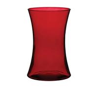 Floral Supply Online Vaso da raccolta da 20,3 cm e libretto guida per fiori, vaso decorativo in vetro per composizioni floreali, matrimoni, decorazioni per la casa o l'ufficio (rosso)