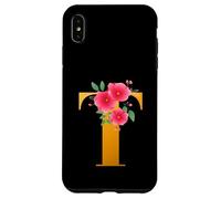Floral T Alphabet Cute Initial Monogram Letter T Graphic Custodia per iPhone XS Max