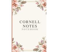 Floral Themed Cornell Notes Notebook for Women 6x9 Inch with Aesthetic Cornell Note-Taking System and Photo Space | 120 Pages