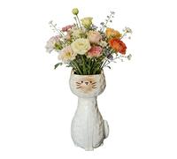 Floral Vase For Centerpieces Decorative Cat Design Container | Flower Arrangement Container For Apartment Office Farmhouse Living Room Bedroom Bathroom Entryway Laundry Room Study Of For And With Styl