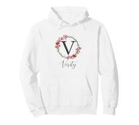 Floral Verity Nome Fiori Nome Personalizzato Verity Felpa con Cappuccio