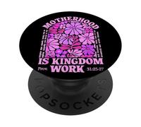 Floral Vintage Motherhood is Kingdom Work Mama Mothers Day T PopSockets PopGrip Adesivo