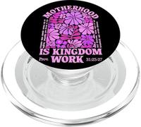 Floral Vintage Motherhood is Kingdom Work Mama Mothers Day T PopSockets PopGrip per MagSafe