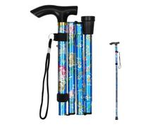 Floral Walking Stick,Bastone da passeggio donna Bastone da passeggio pieghevole Bastone per Anziani Pieghevole Bastone da Passeggio Regolabile in Altezza Bastone Elegante
