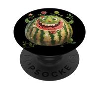 Floral Watermelon Face Whimsical Hawaiian Summer Vacation PopSockets PopGrip Adesivo
