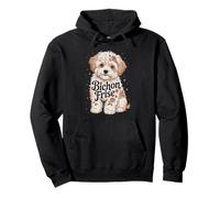 Floral Whimsical Bichon Frise Bichon Tenerife Felpa con Cappuccio