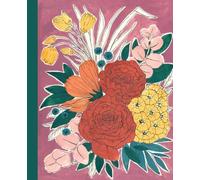 Floral Writing Journal - “Painted Flowers” Lined Notebook, 7.5 x 9.25" Paperback with Hand-Painted Botanical Motifs: 110 pages, Botanical Painted Floral Motifs for writing practice