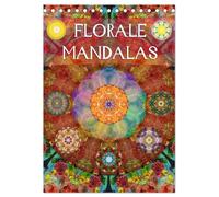 FLORALE MANDALAS (Tischkalender 2026 DIN A5 hoch), CALVENDO Monatskalender: Fotografische Mandala Kompositionen aus Blumen.