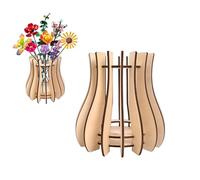 FloralGrace 1 pz Puzzle in Legno Set Vaso per Rose Fiori di ciliegio Girasoli Tulipani narcisi Loto Vaso per Fiori Composizione Decorazione casa per Adulti (Colore Naturale)