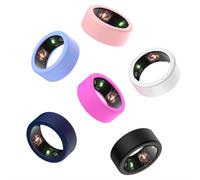 FloralGrace 6 Pezzi Smart Ring Protector Anti Graffio Silicone Ring Cover Compatibile con Oura Ring Gen 3/Ultrahuman Ring Air/Galaxy Ring für 6-13 Größen