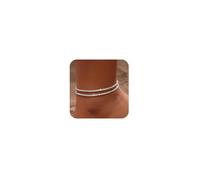 FloralGrace Cavigliera da donna in argento 925, regolabile, impermeabile, design semplice, ipoallergenico, cavigliera per festival estivi e tutti i giorni
