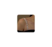 FloralGrace Spalline per reggiseno con strass, spallacci regolabili, antiscivolo ed elegante, perfetto per abiti e top, ideale per matrimoni ed eventi (argento), argento, L