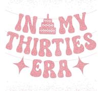 FloralGrace Striscione Glitter Anni Trenta per Lei Lui Decorazione Festa 30 Anni, Striscione Happy Birthday Oro Rosa Premontato, Regali 30 Anni per Donne