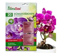 Floraline® | 20 bastoncini di fertilizzante per orchidee | crescita e fiori sani fino a 100 giorni | applicazione delicata