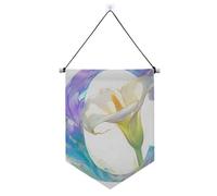 Floralmorphic Lettera C Calla Lily Pencil Style banner gancio per parete con asta telescopica banner bandiere appeso decorazioni per feste per interni ed esterni