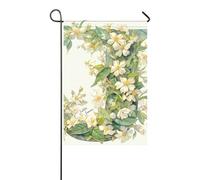 floralmorphic lettera J FIORE e bianchi acquerello vacanze cantiere bandiere per esterni banner per la decorazione esterna 30,5 x 45,7 cm doppio lato