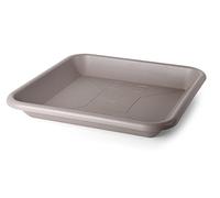 Floralo e. K. Sottovaso per Vaso Quadrato, Tortora Misura Esterna Superiore 12 cm x 12 cm, Dimensioni Interne Fondo 8,5 cm x 8,5 cm