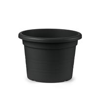 VASO CILINDRO TONDO DIAM. CM 80X56 H IN PLASTICA LISCIA RIGATA COLORE ANTRACITE