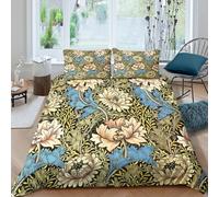 FloralPatterncopripiumino microfibra morbida Set di 3 Pezzi stampa 3D con cerniera Art NouveauStyle Set Di Copripiumino con federe traspirante morbida for adolescenti Super king（260x220cm）