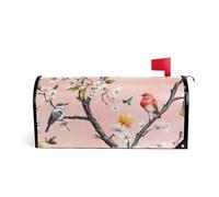 Florals Orchidea Cherry Blossom Birds Rosa Decorativo mailbox coperture magnetiche per mardi carino giorno di Patrick mailbox copre dimensioni standard copertura para buzon
