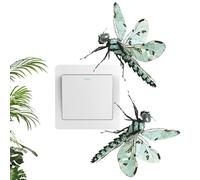 FloraMolly Adesivi Interruttori Luce, 2 Pz Novello Dragonfly Cartoon Wall Art Adesivi Impermeabile Interruttore di Luce Coperture Adesivi Bambini Adesivi da Parete per Camera da Letto Bagno Soggiorno