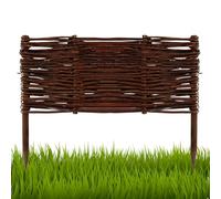 Floranica 1 Pezzo Recinzione in Vimini per aiuole 30 cm x 50 cm Palizzata in Salice Bordatura per aiuole Pannello da Giardino per Delimitazione di Sentieri Bordo per Prato