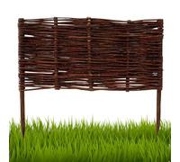 Floranica 1 Pezzo Recinzione in Vimini per aiuole 40 cm x 60 cm Palizzata in Salice Bordatura per aiuole Pannello da Giardino per Delimitazione di Sentieri Bordo per Prato