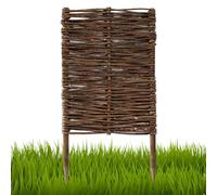 Floranica 1 Pezzo Recinzione in Vimini per aiuole 60 cm x 30 cm Palizzata in Salice Bordatura per aiuole Pannello da Giardino per Delimitazione di Sentieri Bordo per Prato