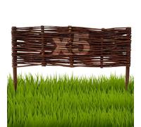 Floranica 5 Pezzi Recinzione in Vimini per aiuole 20 cm x 60 cm Palizzata in Salice Bordatura per aiuole Pannello da Giardino per Delimitazione di Sentieri Bordo per Prato