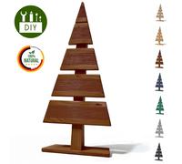 Floranica Albero di Natale in legno di larice Decorazione natalizia fatto a mano