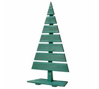 Floranica Albero di Natale in Legno Naturale 90x45cm Decorazione Natalizia per Interni ed Esterni Grande Albero in Legno di larice Fatto a Mano, Grande Verde
