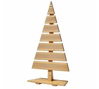 Floranica Albero di Natale in Legno Naturale 90x45cm Decorazione Natalizia per Interni ed Esterni Grande Albero in Legno di larice Fatto a Mano, Grande Naturale