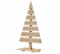 Floranica Albero di Natale in legno naturale 90x45cm Decorazione natalizia per interni ed esterni Grande albero in legno di larice fatto a mano, grande Non Trattato