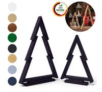 Floranica Albero di Natale Set di 2 in Legno di Pino Decorazione Natalizia