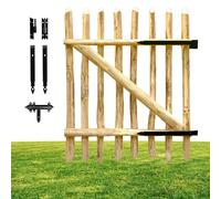 Floranica Porta da giardino, cancello da recinzione - Legno di nocciolo, 80 cm x 100 cm - Cancelletto incluso accessori (impregnato)