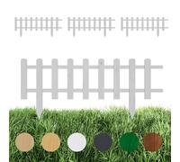 Floranica Set da 4 Staccionata in Legno per Giardino 20 cm x 100 cm Bianco Recinzione decorativa da giardino Esterno Steccato in Legno di Pino impregnato Bordure per recinzioni